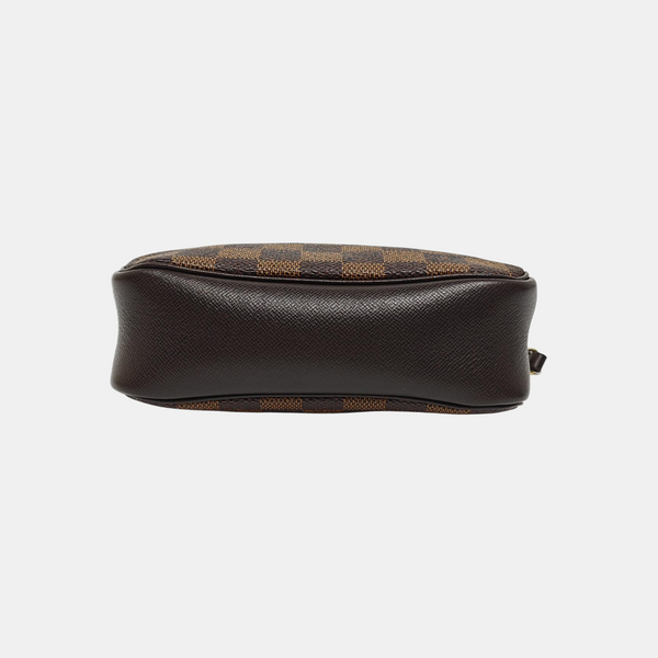 TROUSSE MAKE UP Damier Ebene Coated Canvas Brown