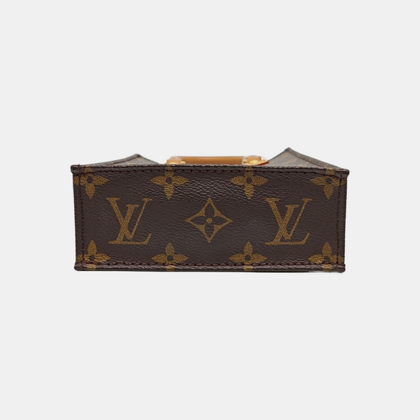 SAC PLAT Mini Monogram Coated Canvas Brown