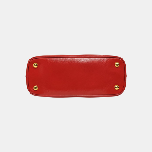 Galleria Small Saffiano Calfskin Red