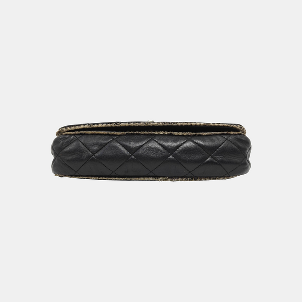 Quilted Calfskin Shoulder Bag Black