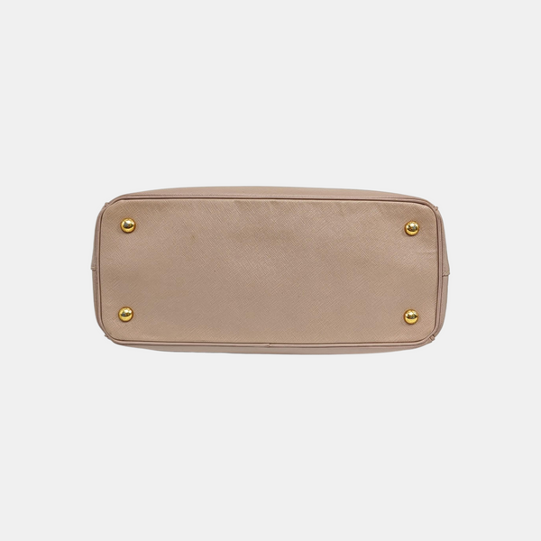 Galleria Large Saffiano Calfskin Beige