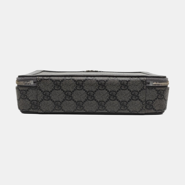 Ophidia Mini Monogram Coated Canvas Gray
