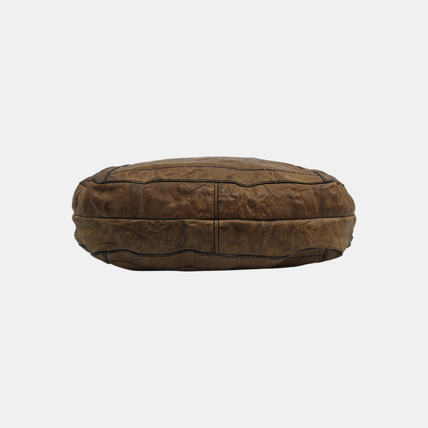 Calfskin Shoulder Bag Brown