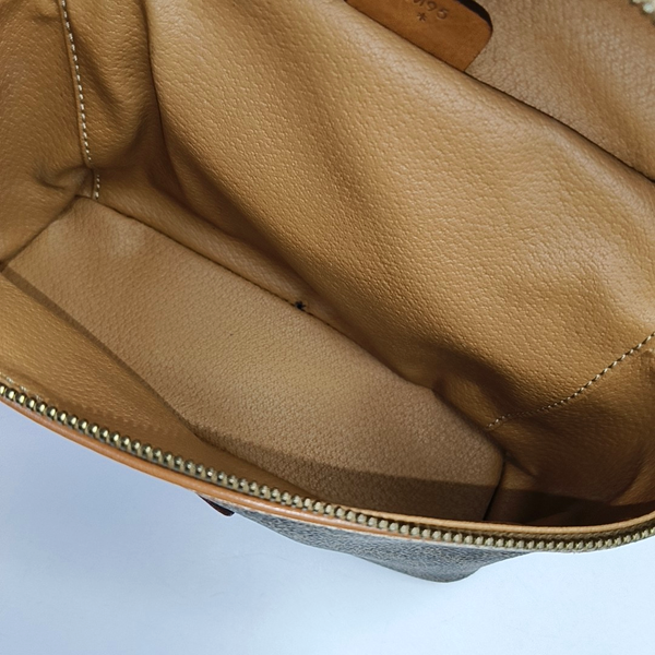 MACADAM TOP HANDLE COSMETIC BAGS Coated Canvas Brown