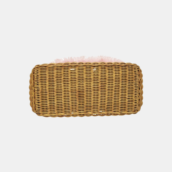 Straw Tote Bag Pink