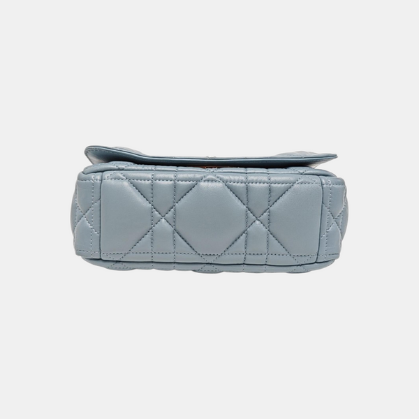 Dior Caro Small Quilted Calfskin Blue