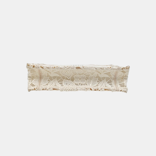 Bolso de mano mini de lona blanco