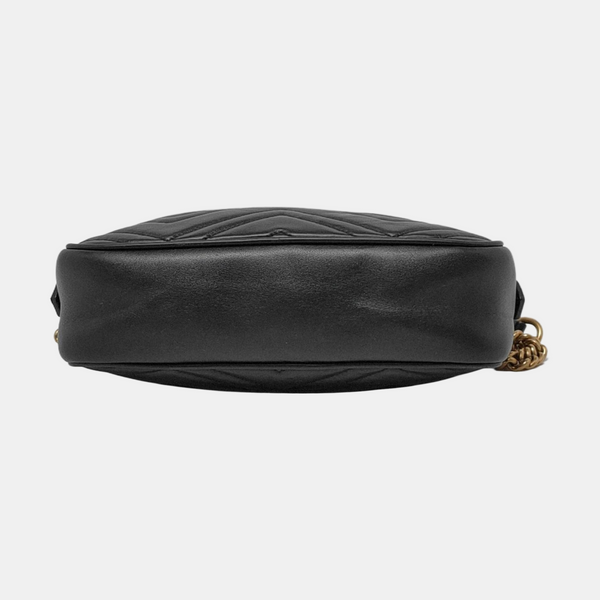 GG Marmont Small Quilted Calfskin Black