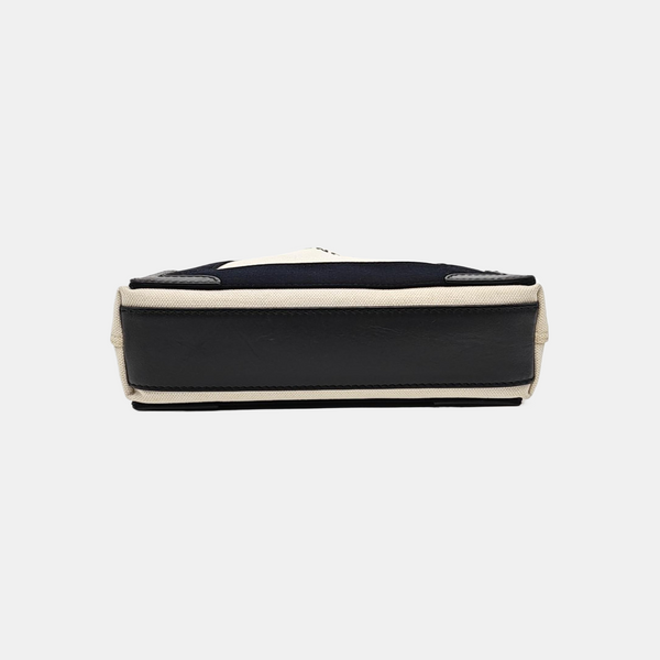Navy Mini Canvas Beige