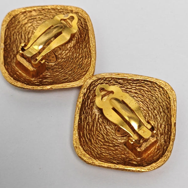 Metal Gold Clip On Earrings