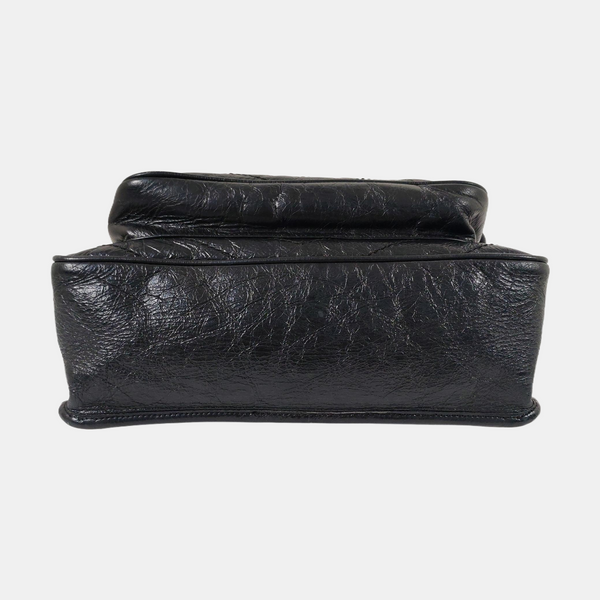 NIKI Medium Chevron Calfskin Black