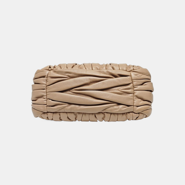 Miu Belle Quilted Lambskin Beige
