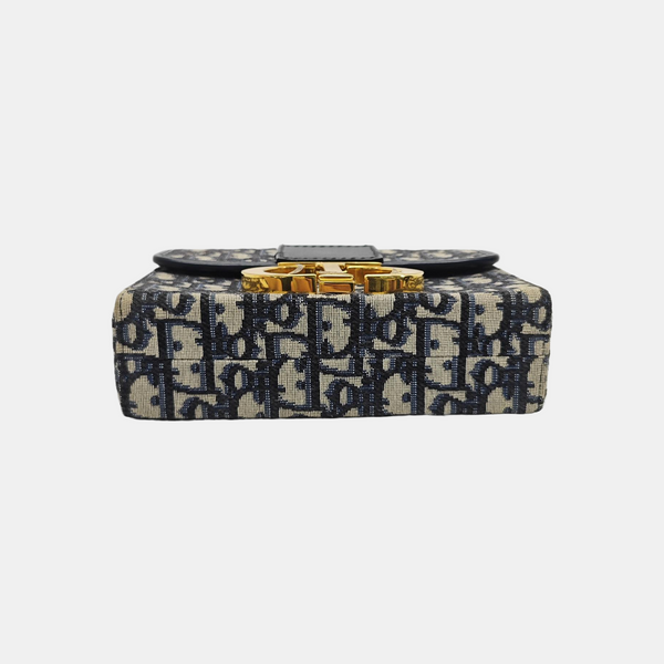 30 Montaigne Mini Oblique Canvas Blue
