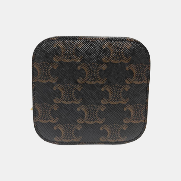 Coated Canvas Shoulder Bag Black