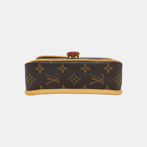 DIANE Nano Monogram Coated Canvas Brown
