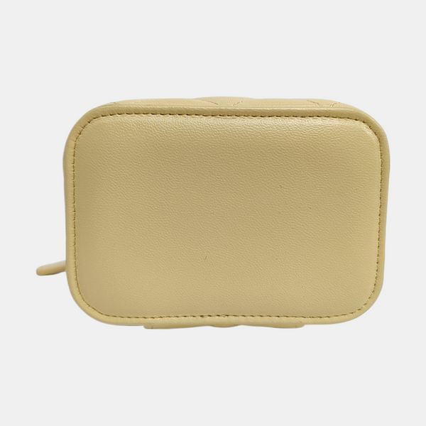 VANITY CASE Mini Quilted Lambskin Yellow