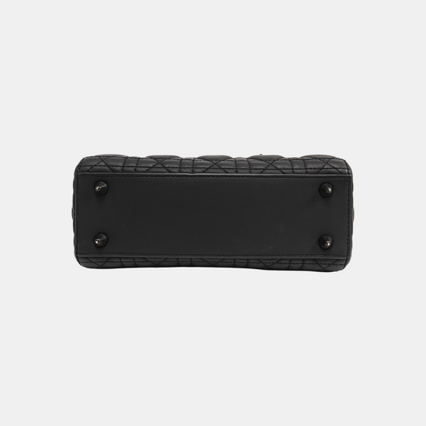 Lady Dior Small Cannage Calfskin Black