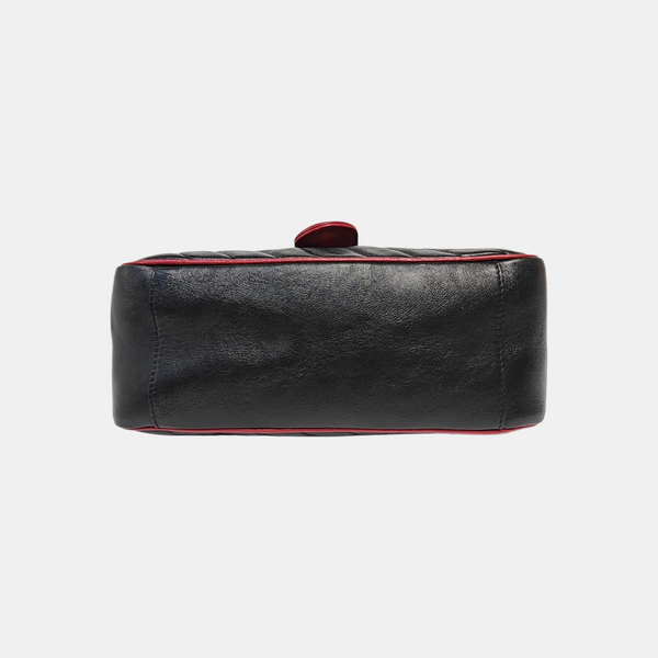 GG Marmont Small Quilted Calfskin Black