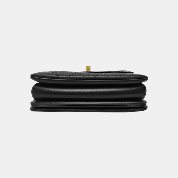 Quilted Calfskin Shoulder Bag Black