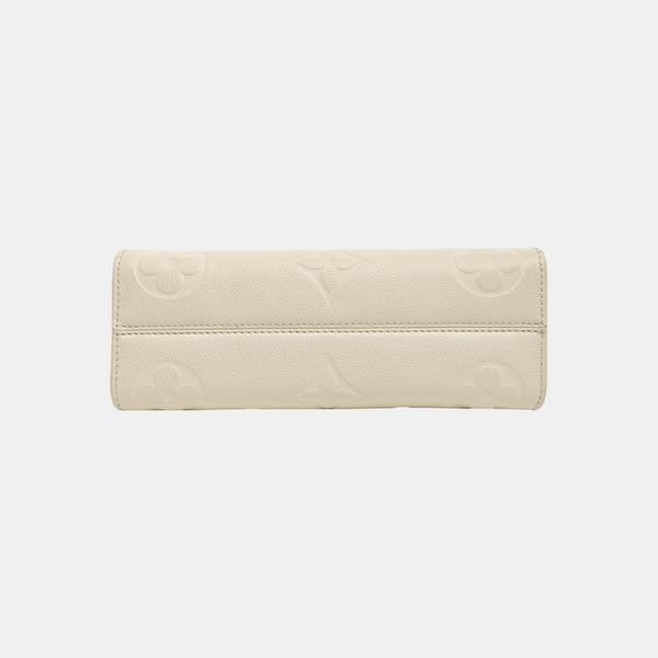 ONTHEGO EAST WEST PM Monogram Calfskin White