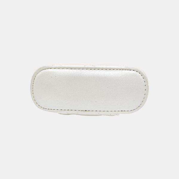 Quilted Calfskin Shoulder Bag White