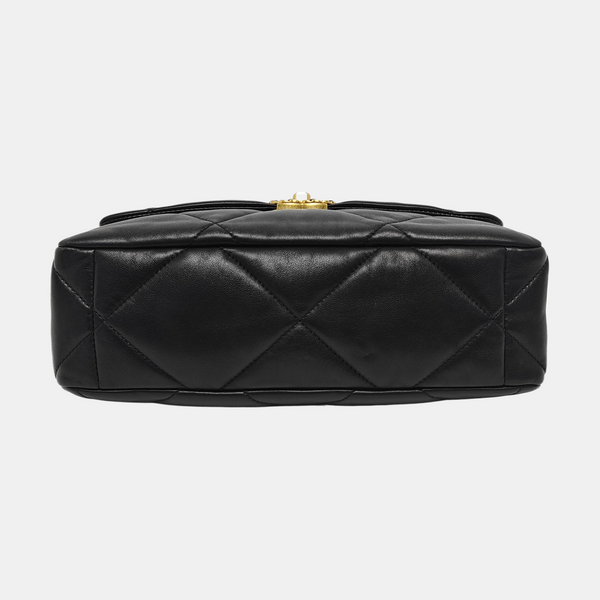 CHANEL 19 Large Quilted Lambskin Black