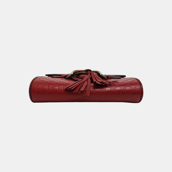 Emily Chain Monogram Calfskin Red