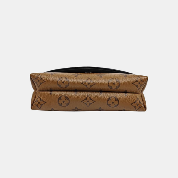 Monogram Coated Canvas Top Handle Bag Brown