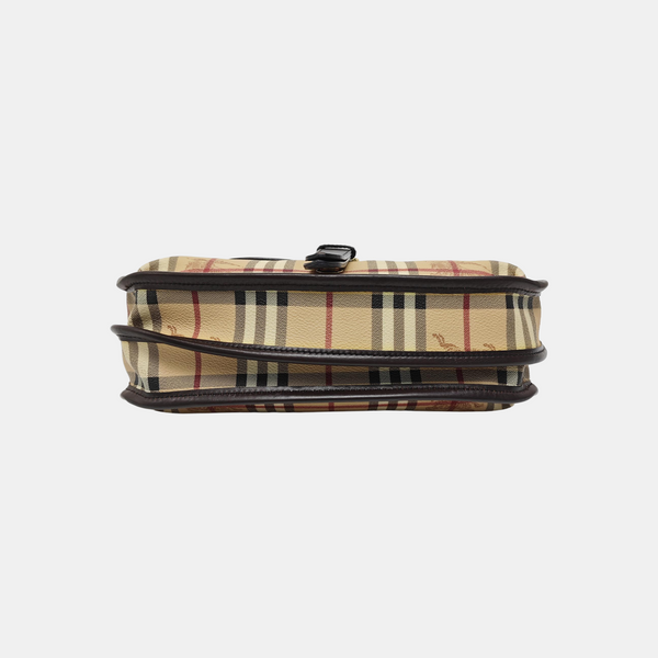 Coated Canvas Shoulder Bag Beige