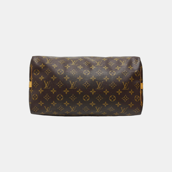 SPEEDY 35 Monogram Coated Canvas Brown
