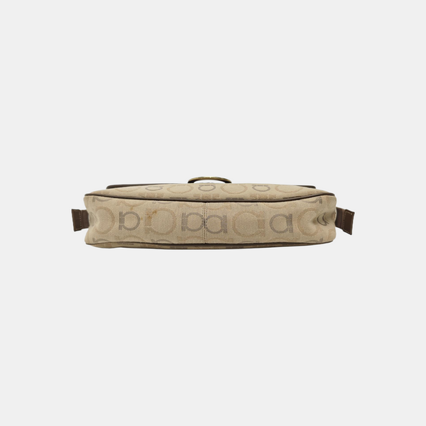 Fabric Top Handle Bag Beige