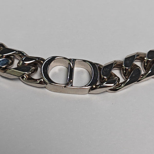 CD Icon Metal Silver Necklace
