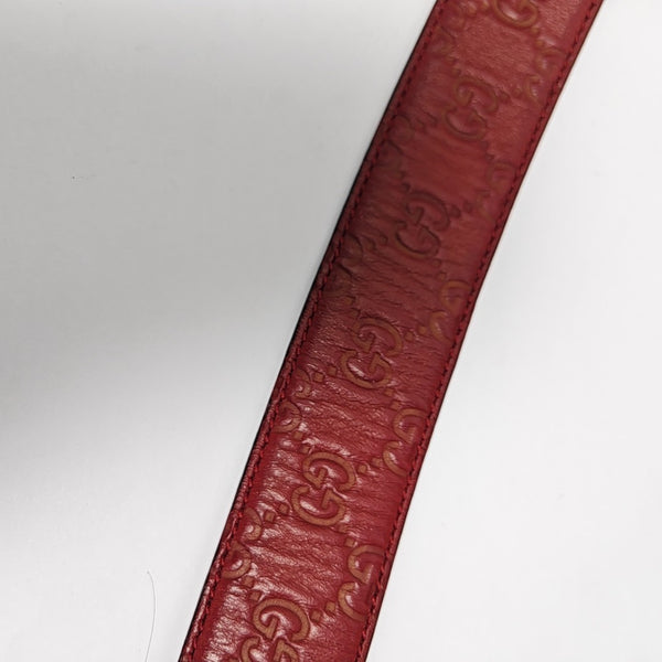 Leather Belt Red