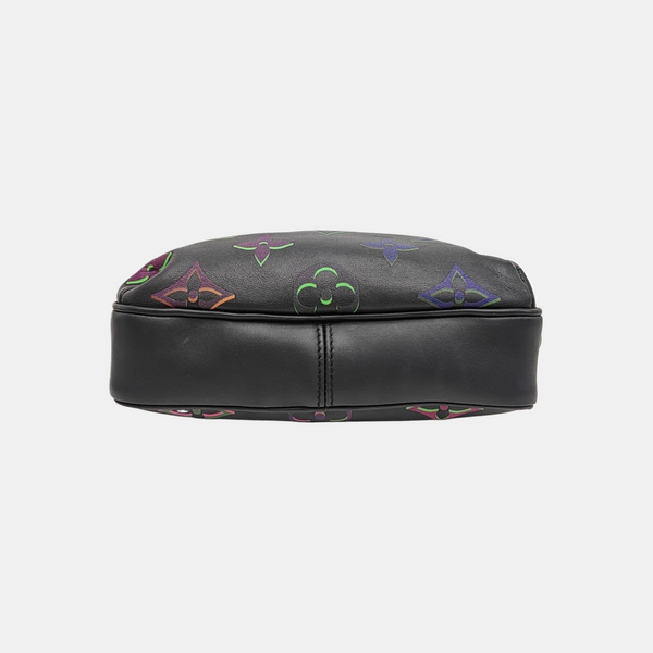 Monogram Calfskin Shoulder Bag PM Black