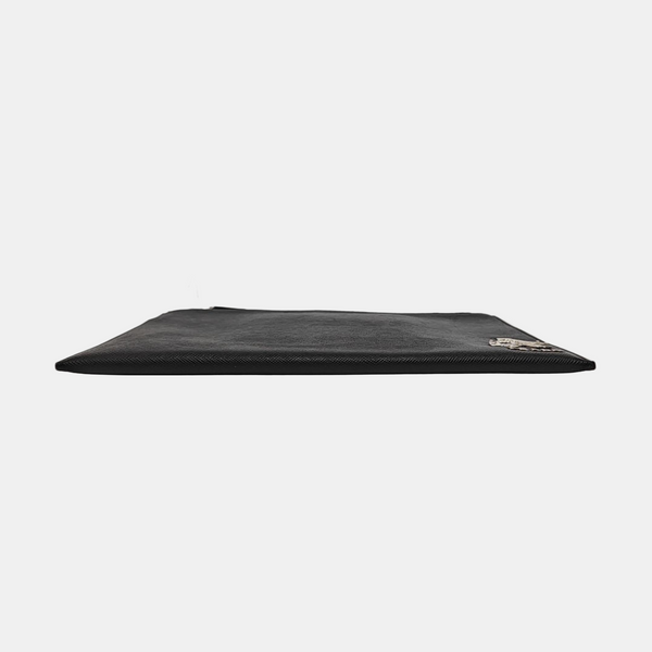 Saffiano Calfskin Clutch Black