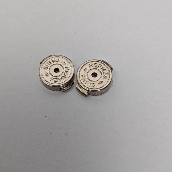 Pendientes Pop H de metal color burdeos