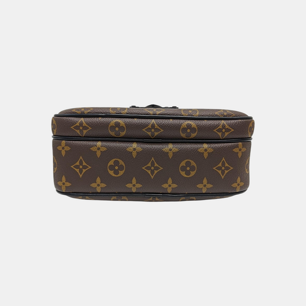 S LOCK Monogram Coated Canvas Brown
