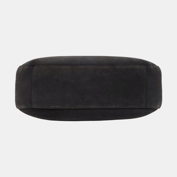 Suede Top Handle Bag Gray