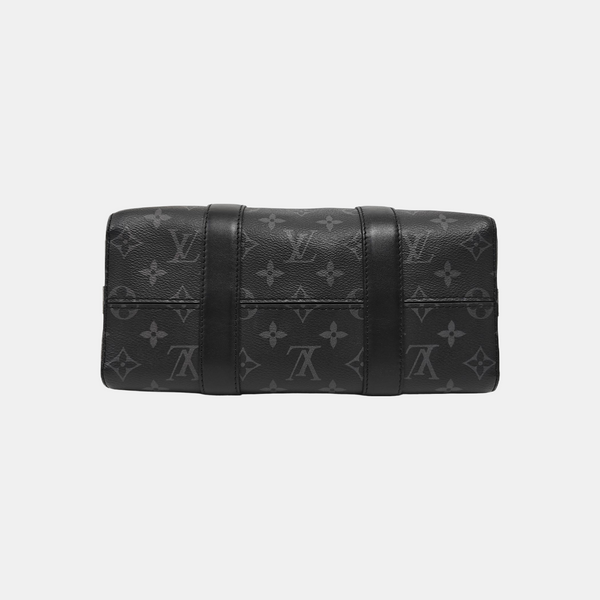 KEEPALL Monogram Coated Canvas Black