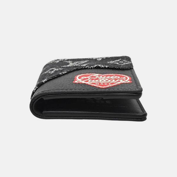 Monogram Calfskin Card Holder Black