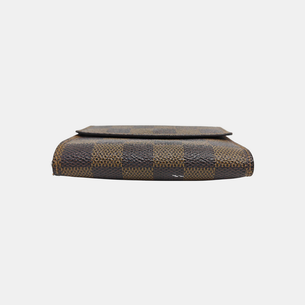 ELISE Damier Ebene Coated Canvas Brown Wallet