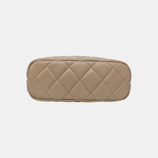 HOBO Quilted Grained Calfskin Beige