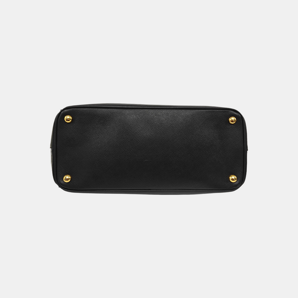 Galleria Large Saffiano Calfskin Black