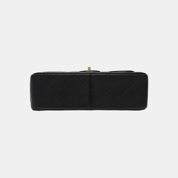 CLASSIC FLAP Jumbo Quilted Grained Calfskin Black