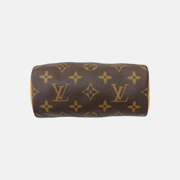SPEEDY Nano Monogram Coated Canvas Brown