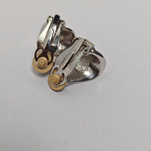 Metal Silver Clip On Earrings