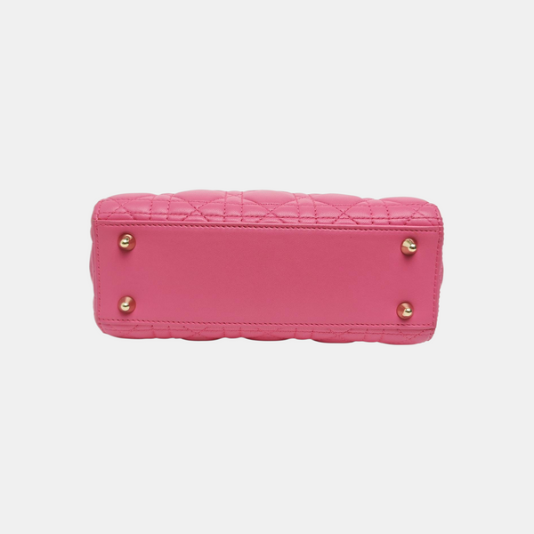 Lady Dior Small Cannage Lambskin Red