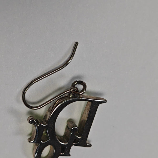 Dior Oblique Metal Green Stud Earrings