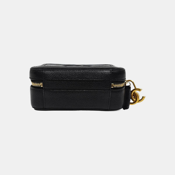 FILIGREE Small Quilted Grained Calfskin Black