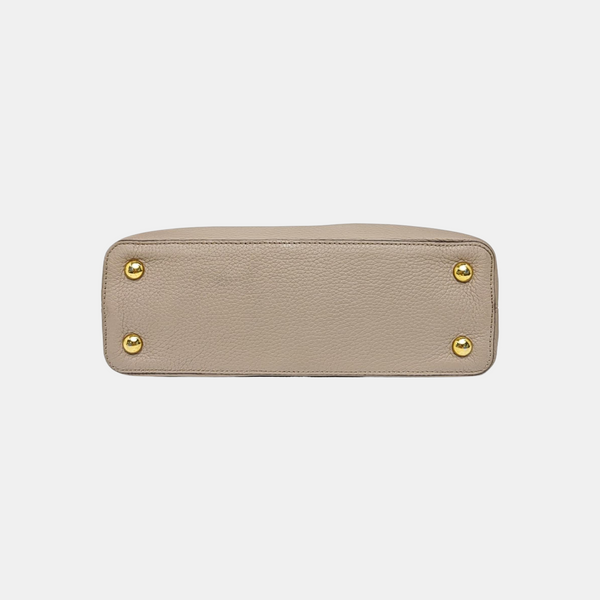 CAPUCINES MM Calfskin Gray